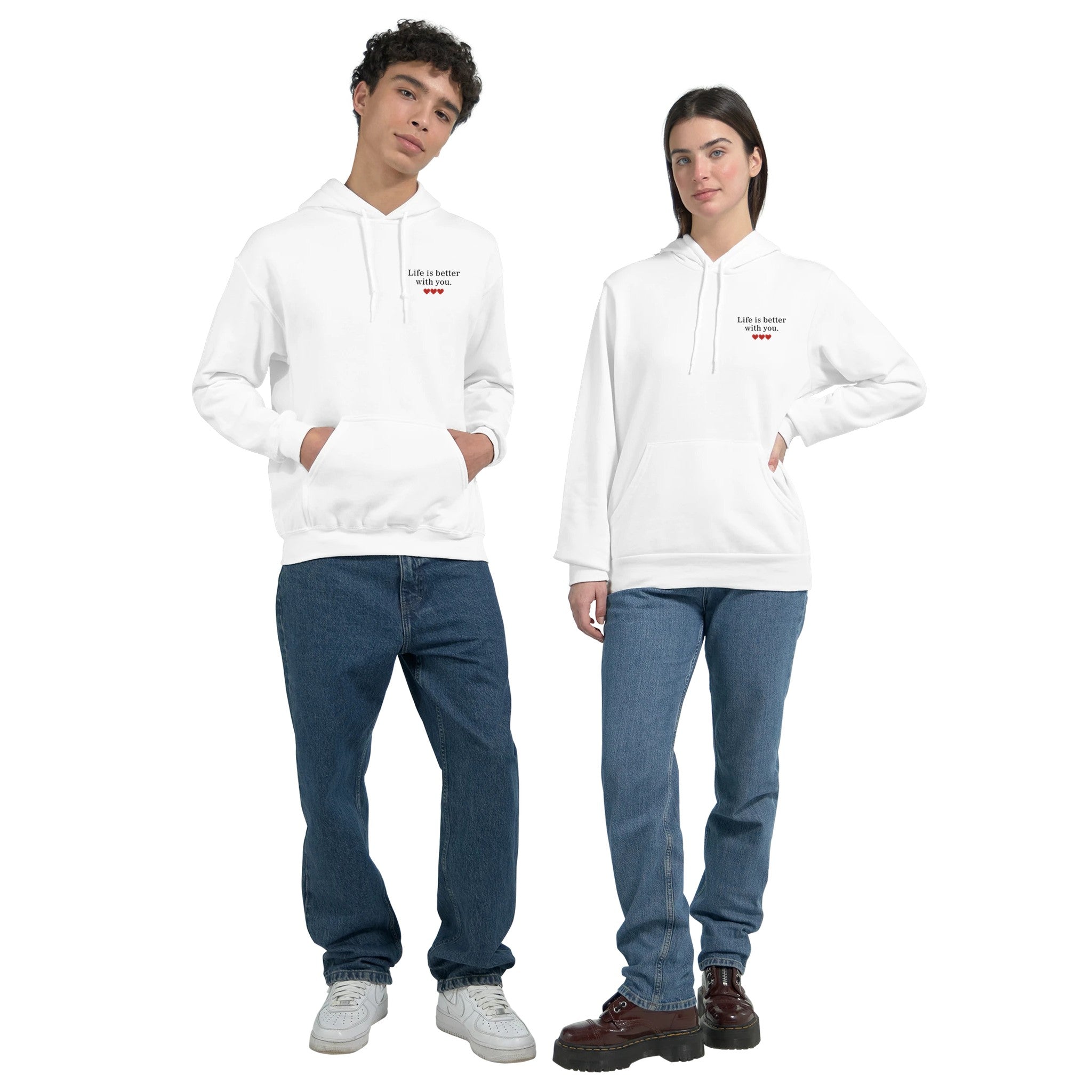 Perfect Match Hoodie - Life is better with you - MIWOUF