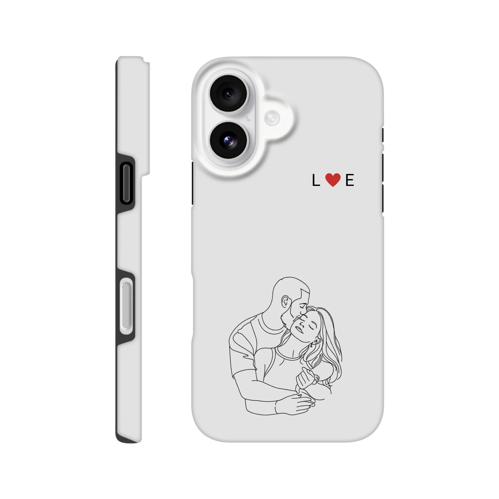 Line Art Phone Case for Couples – Initials Edition - MIWOUF