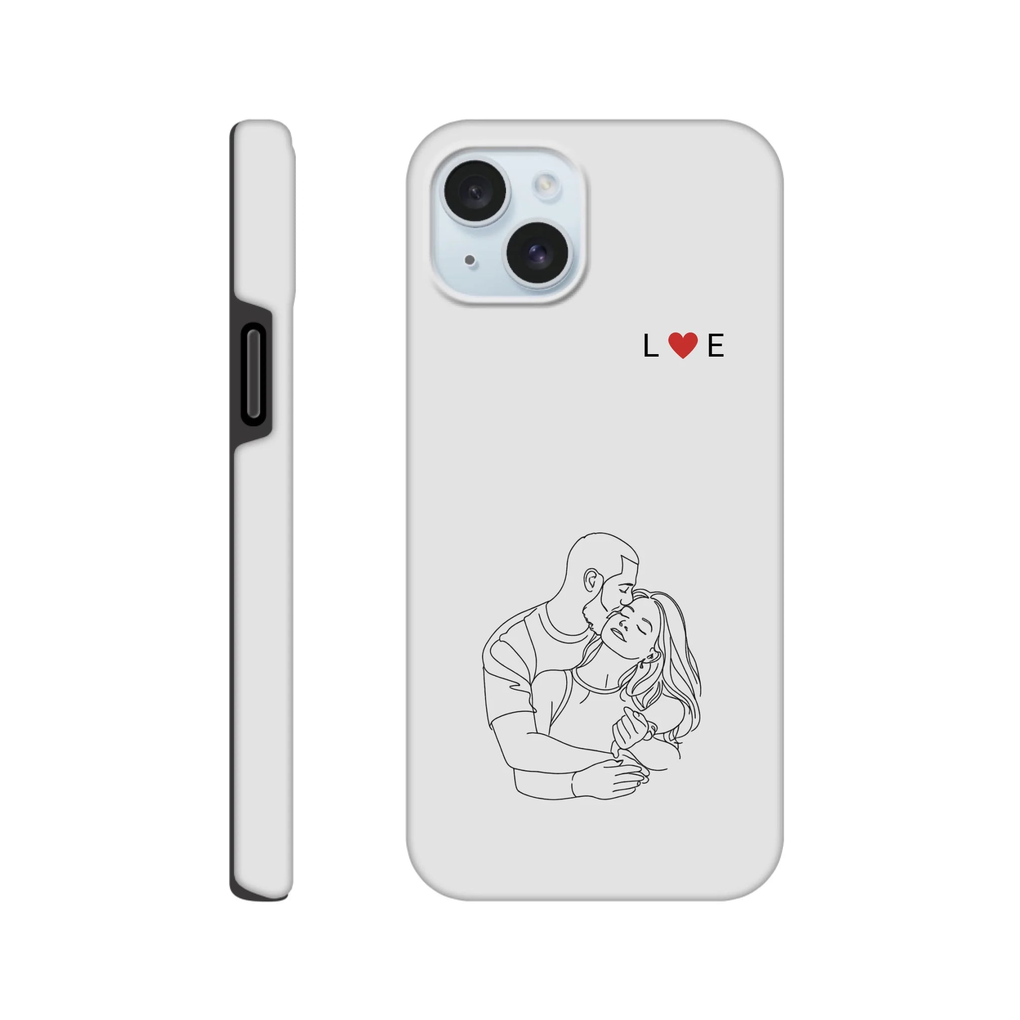 Line Art Phone Case for Couples – Initials Edition - MIWOUF