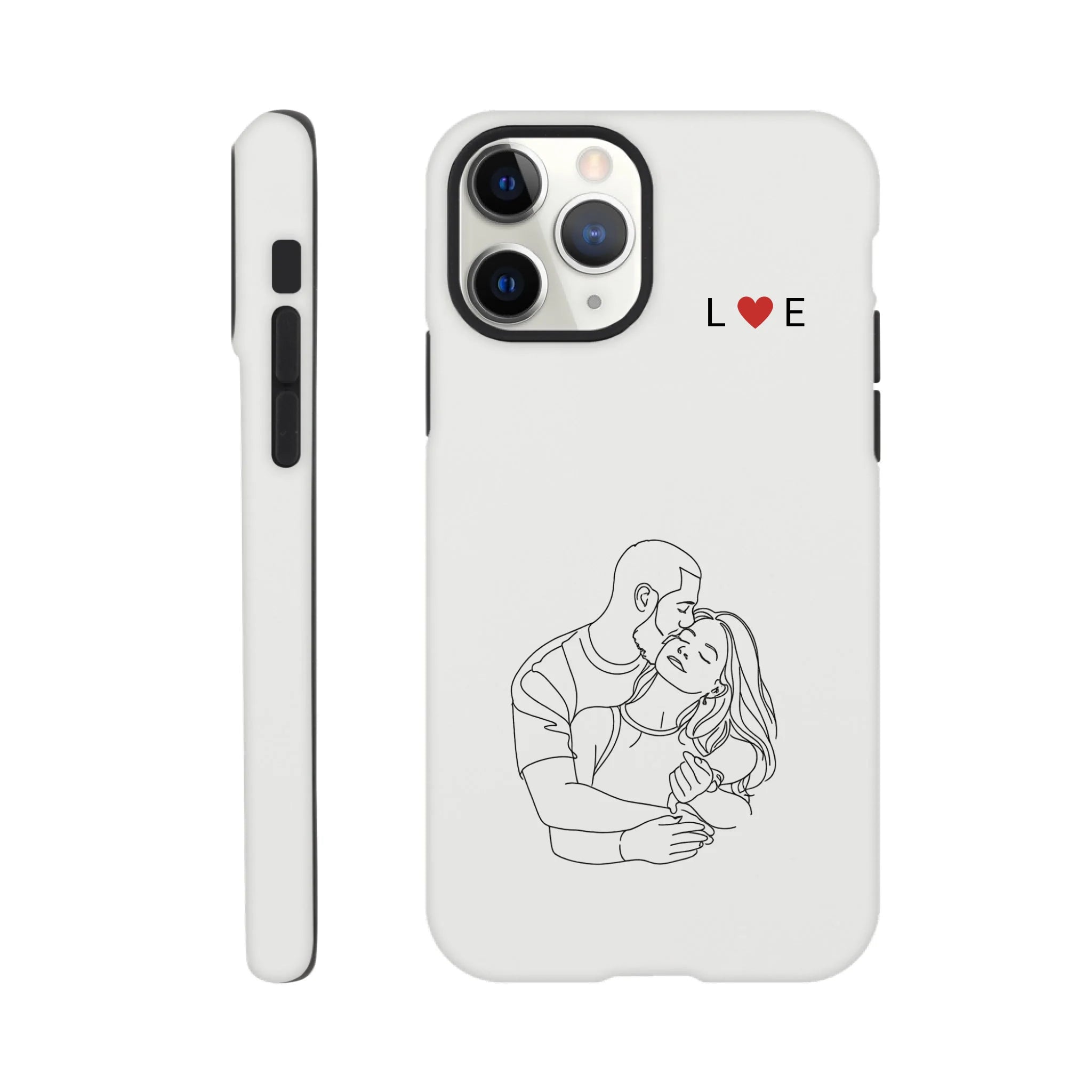 Line Art Phone Case for Couples – Initials Edition - MIWOUF