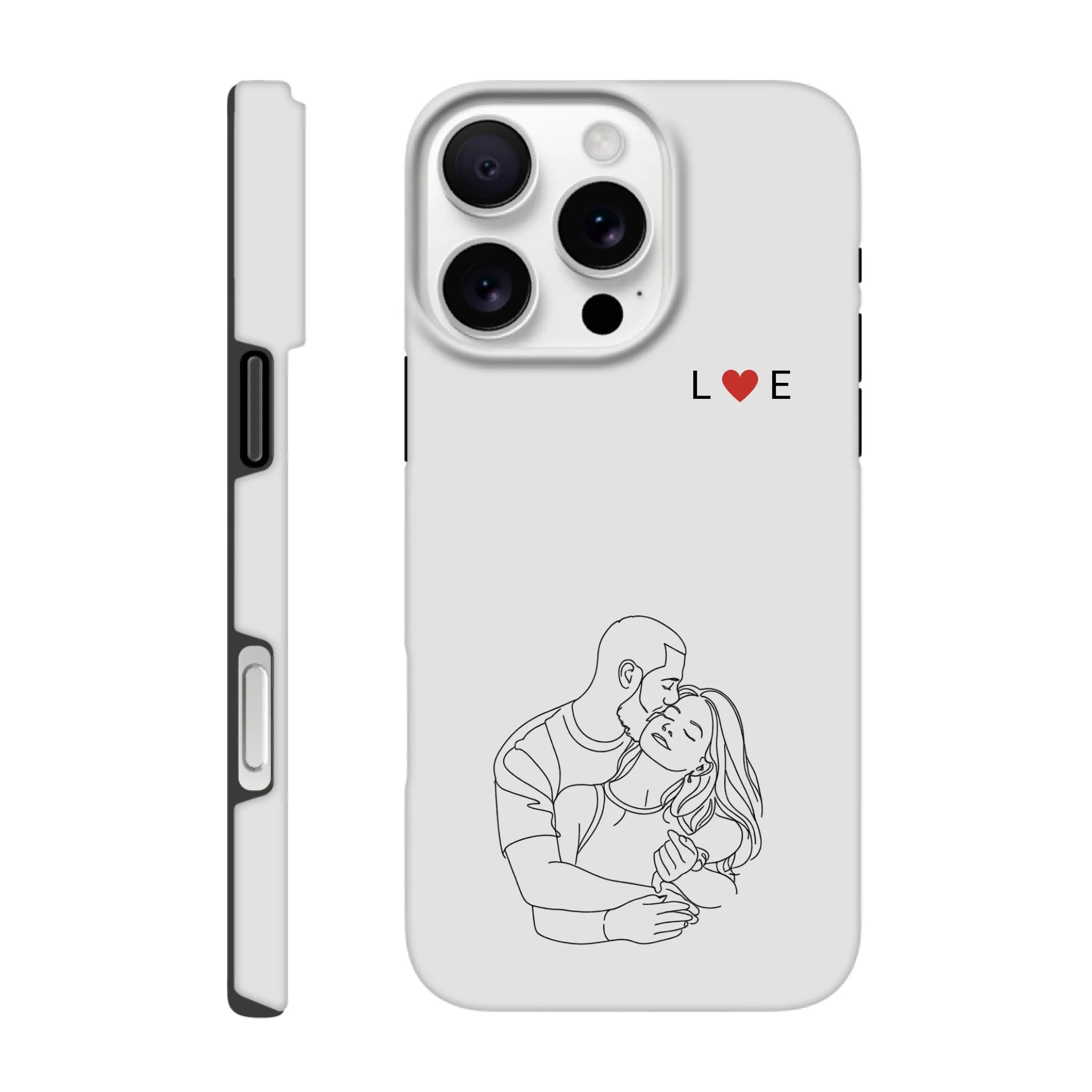 Line Art Phone Case for Couples – Initials Edition - MIWOUF
