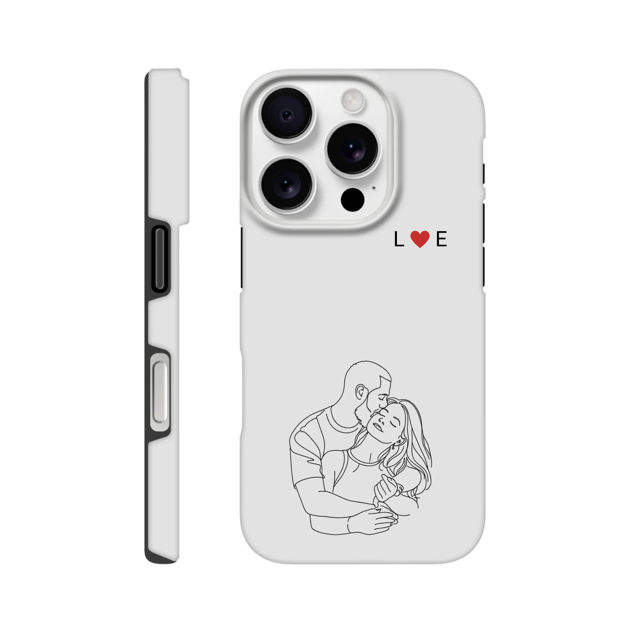 Line Art Phone Case for Couples – Initials Edition - MIWOUF