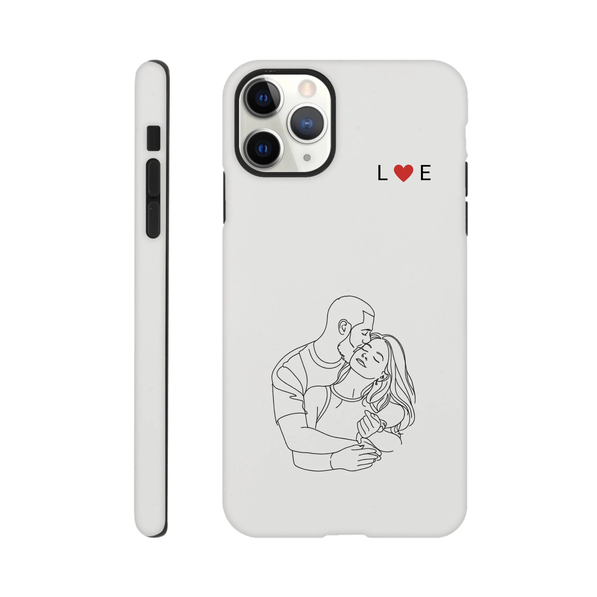 Line Art Phone Case for Couples – Initials Edition - MIWOUF