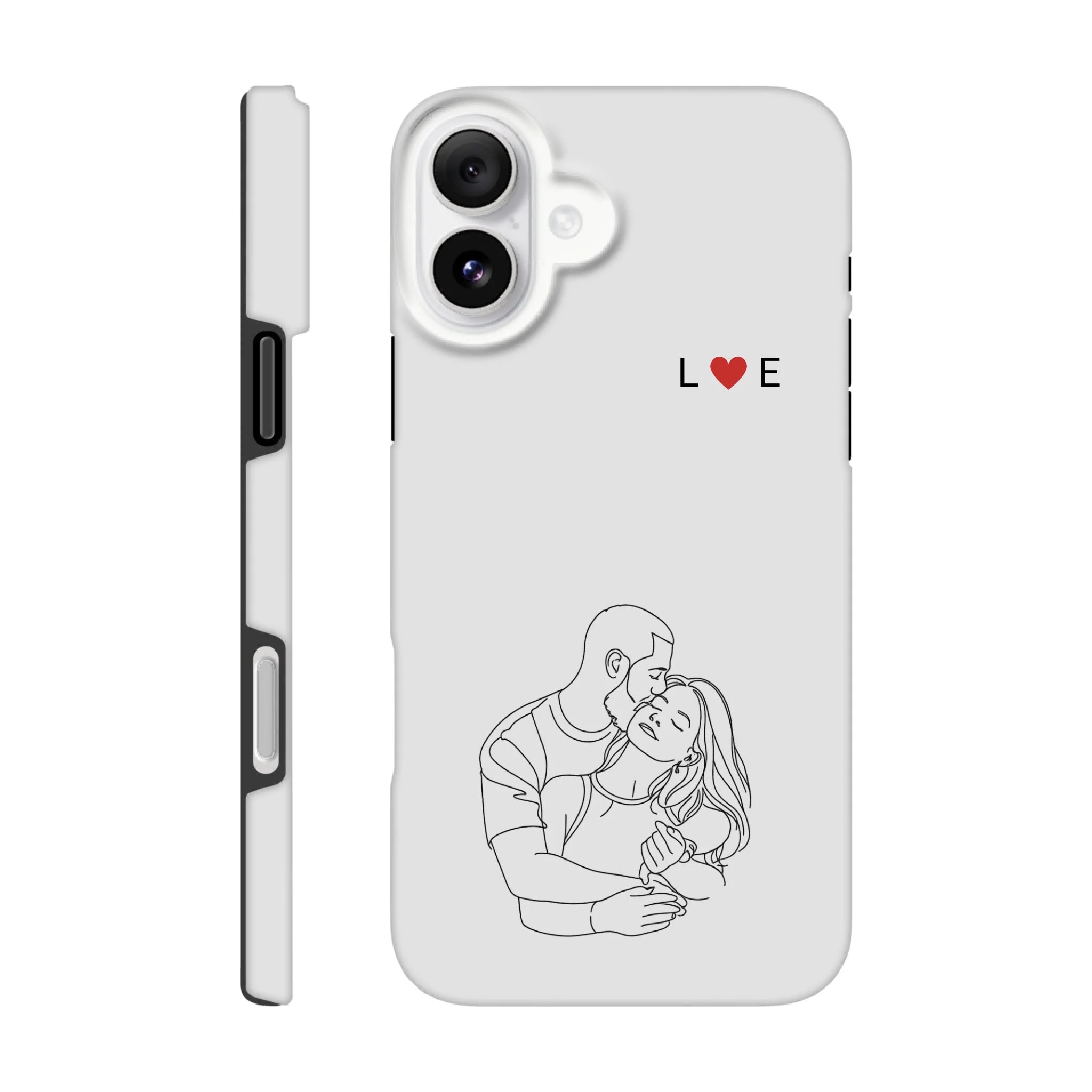 Line Art Phone Case for Couples – Initials Edition - MIWOUF