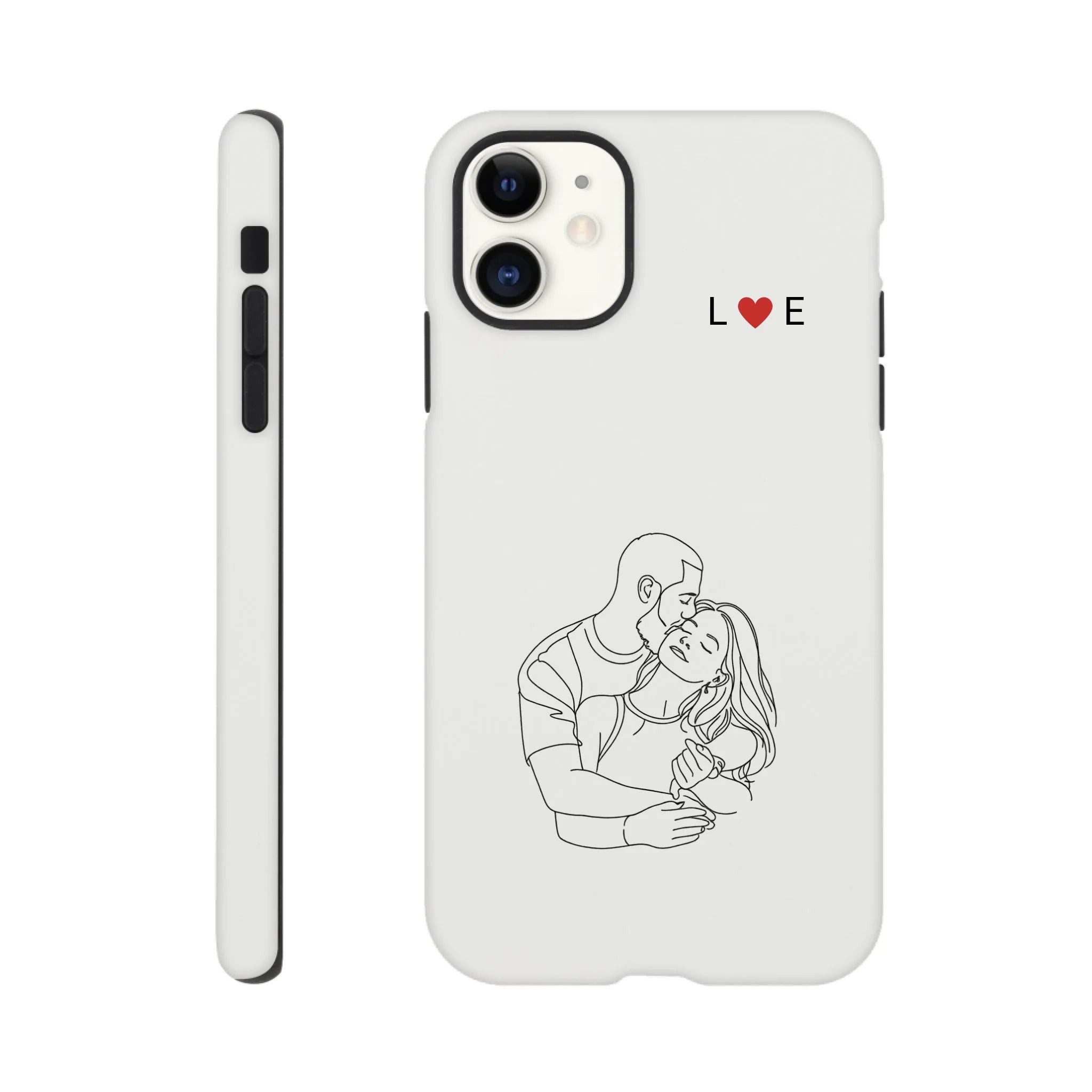 Line Art Phone Case for Couples – Initials Edition - MIWOUF