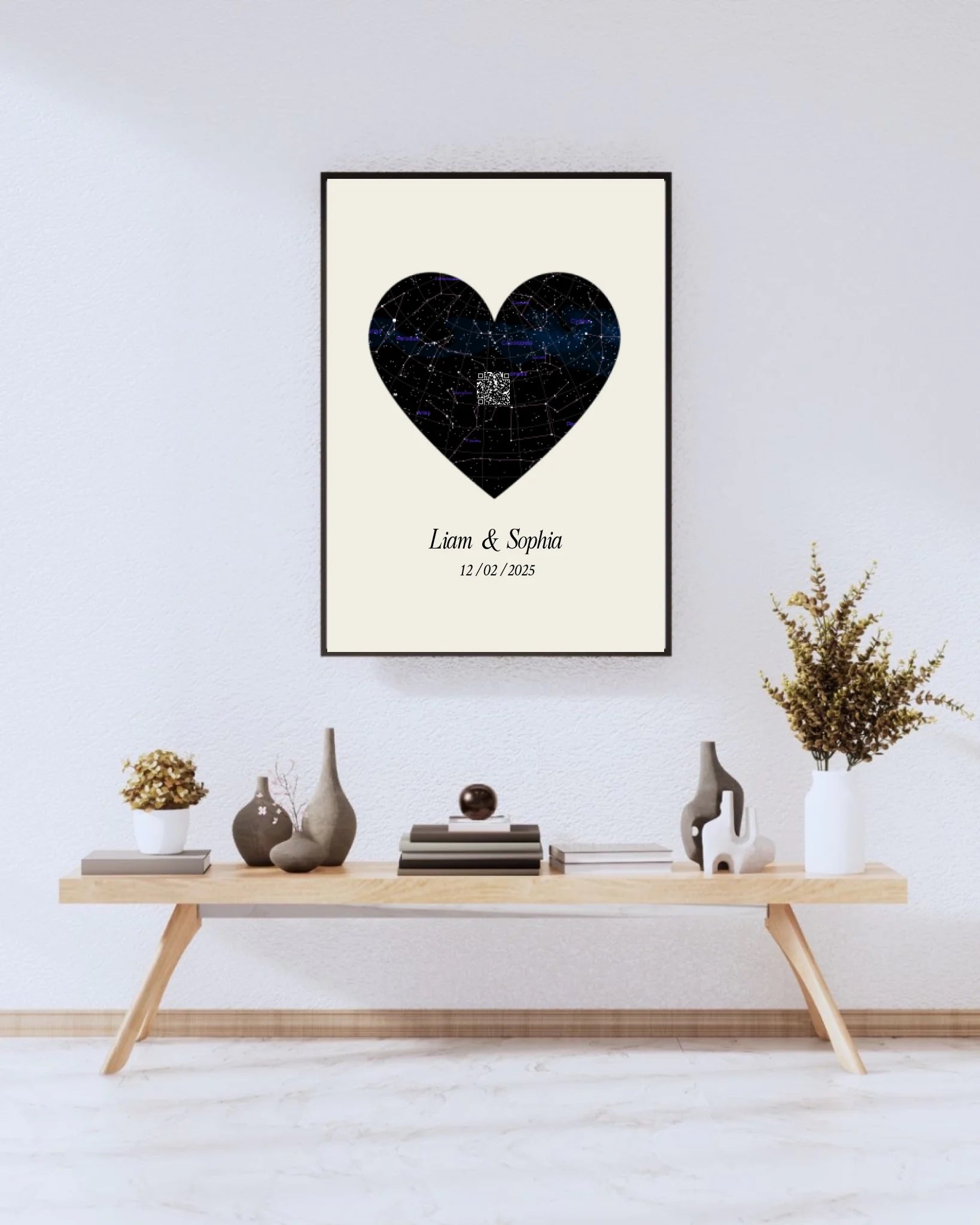 Star Map Print with QR Code for Couples – Written in the Stars - MIWOUF
